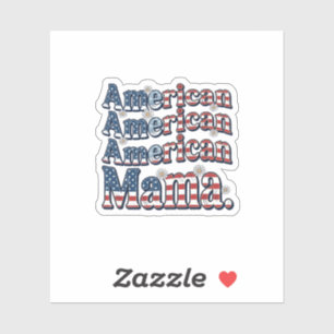 Pegatina Camiseta de grabado vintage patriótica American Ma