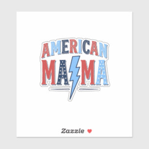 Pegatina Camiseta de grabado vintage patriótica American Ma