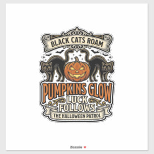 Pegatina Camiseta de guardia de seguridad de Halloween con 