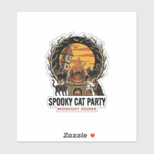 Pegatina Camiseta de Halloween con grabado vintage de Spook