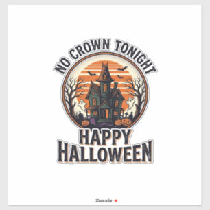 Pegatina Camiseta de Halloween embrujada con arte de mansió