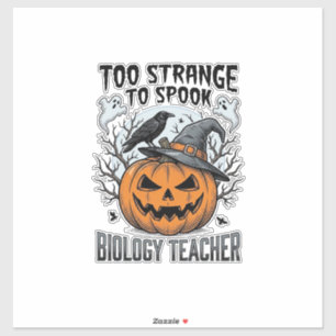 Pegatina Camiseta de Halloween para profesor de biología Cu