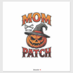 Pegatina Camiseta de Mamá de Halloween Calabaza Huesos Arte