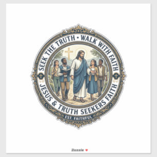 Pegatina Camiseta de nerd de teología apologética de Jesús 