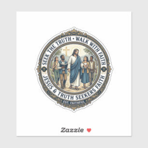 Pegatina Camiseta de nerd de teología apologética de Jesús