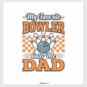 Pegatina Camiseta de Papá de Bolos Mi Bolichista Favorito M