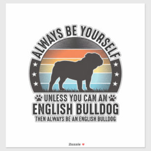 Pegatina Camiseta de perro amante del perro inglés vintage