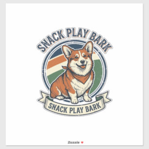 Pegatina Camiseta de perro Corgi divertida grabación vintag