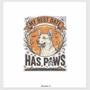 Pegatina Camiseta de perro de Halloween para padres orgullo