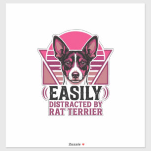 Pegatina Camiseta de perro Terrier Vintage fácilmente distr