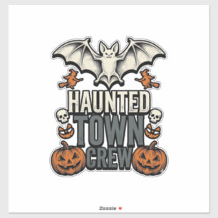 Pegatina Camiseta de Pueblo Embrujado Vintage Halloween Mur