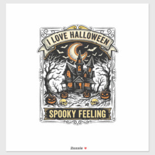 Pegatina Camiseta de sentimiento de Halloween Diseño de cas