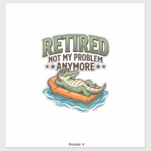 Pegatina Camiseta de vacaciones de caimán no es mi problema