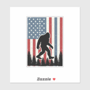 Pegatina Camiseta de vector vintage de la bandera americana