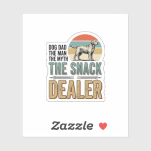 Pegatina Camiseta del comerciante de snacks para papá de pe
