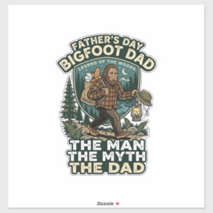 Pegatina Camiseta Día del Padre Bigfoot Papá Fuerte Silenci
