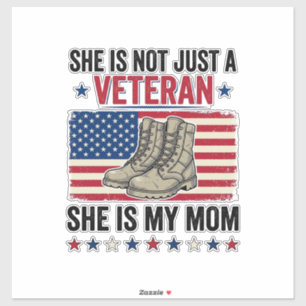 Pegatina Camiseta Diseño Botas Militares Patrióticas Madre