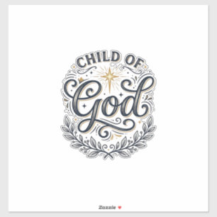 Pegatina Camiseta Diseño de Grabado Vintage Hijo de Dios_1