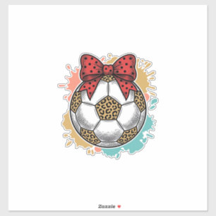 Pegatina Camiseta Diseño Grabado Vintage Fútbol Leopardo_