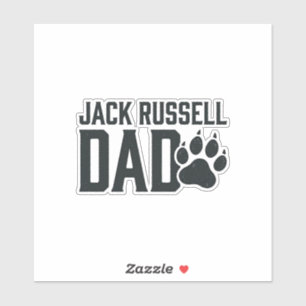 Pegatina Camiseta Diseño Huella Pata Vintage Jack Russell P
