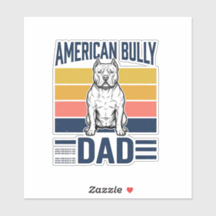 Pegatina Camiseta Diseño Vintage Padre American Bully Amant