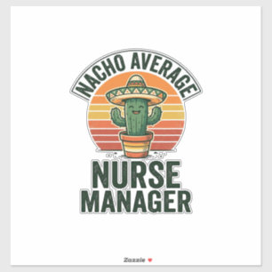 Pegatina Camiseta divertida de cactus para gerente de enfer