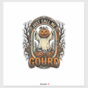 Pegatina Camiseta Divertida de Calabaza Grabado Vintage Hal