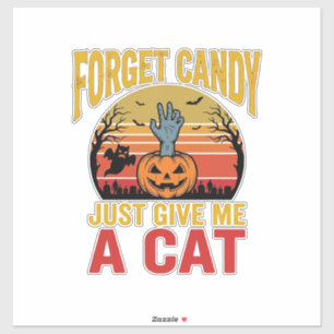 Pegatina Camiseta divertida de caramelo para amante de gato