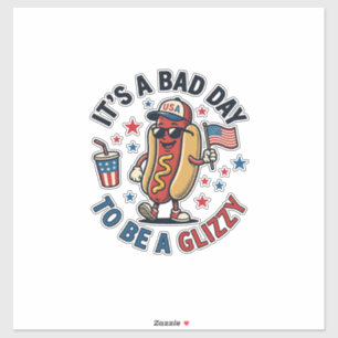 Pegatina Camiseta divertida de grabado vintage de hot dog p