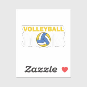 Pegatina Camiseta divertida de madre de voleibol femenino d
