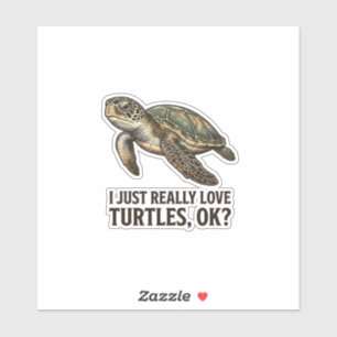 Pegatina Camiseta divertida de tortuga amante de tortugas v
