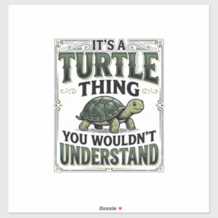 Pegatina Camiseta divertida de tortuga cosa vintage amante