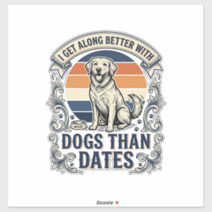 Pegatina Camiseta divertida para amante de perros cita de g