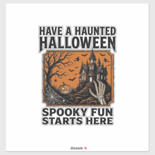 Pegatina Camiseta Embrujada de Halloween Diseño de Fiesta V