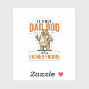 Pegatina Camiseta Funny Dad Bod Figura Paterna Oso Cerveza_