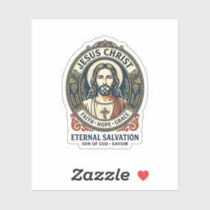 Pegatina Camiseta gráfica de aseo masculino de Jesús Barber