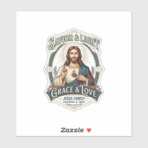 Pegatina Camiseta gráfica de caza vintage de Jesus Thrift S