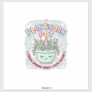 Pegatina Camiseta gráfica de diseño gráfico de maceta Plant