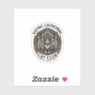 Pegatina Camiseta gráfica de gato de catedral gótica - Góti