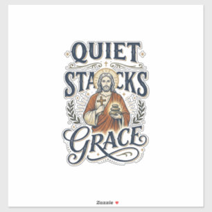 Pegatina Camiseta Gráfica de Jesús Bibliotecario Arte Crist