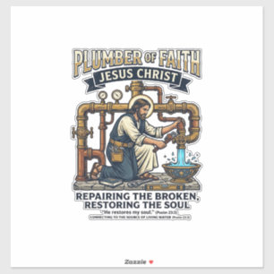 Pegatina Camiseta Gráfica de Jesús Fontanero Arte Cristiano