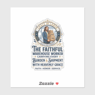 Pegatina Camiseta gráfica de logística de almacén de Jesús