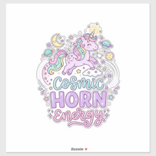 Pegatina Camiseta gráfica pastel adorable de energía de cue