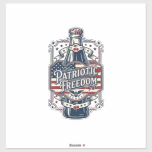 Pegatina Camiseta gráfica retro de soda de cereza patriótic
