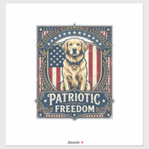 Pegatina Camiseta gráfica vectorial de Golden Retriever pat