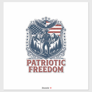 Pegatina Camiseta gráfica vectorial de guardabosques patrió