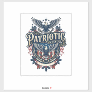 Pegatina Camiseta gráfica vectorial de Navidad patriótica (