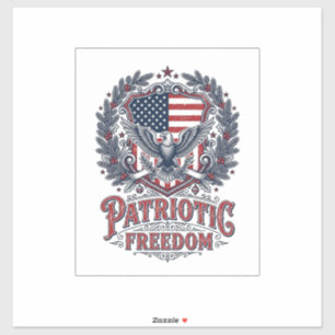 Pegatina Camiseta gráfica vectorial de Navidad patriótica