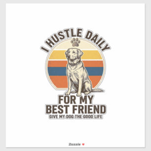 Pegatina Camiseta para Amantes de Perros Grabado Vintage Tr