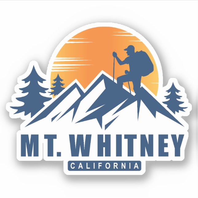 Pegatina Camiseta para la excursión del Monte Whitney (Anverso)